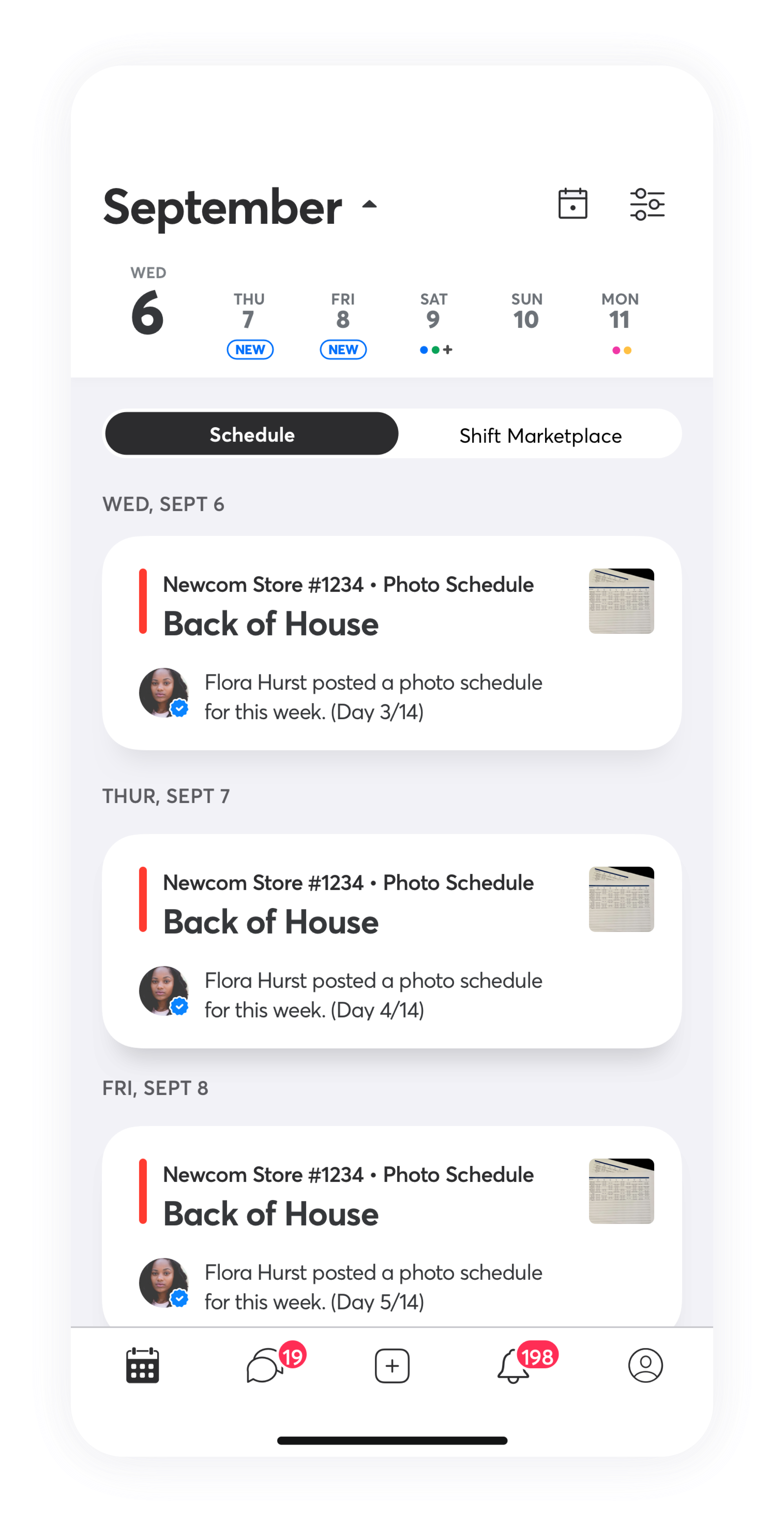 Posting a Photo Schedule – Shyft User Resources